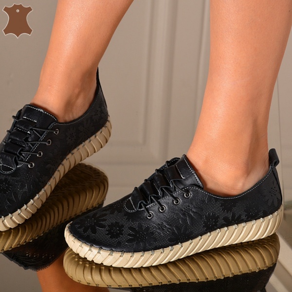 Pantofi Dama Piele Naturala Asteria Negri- Need 4 Shoes
