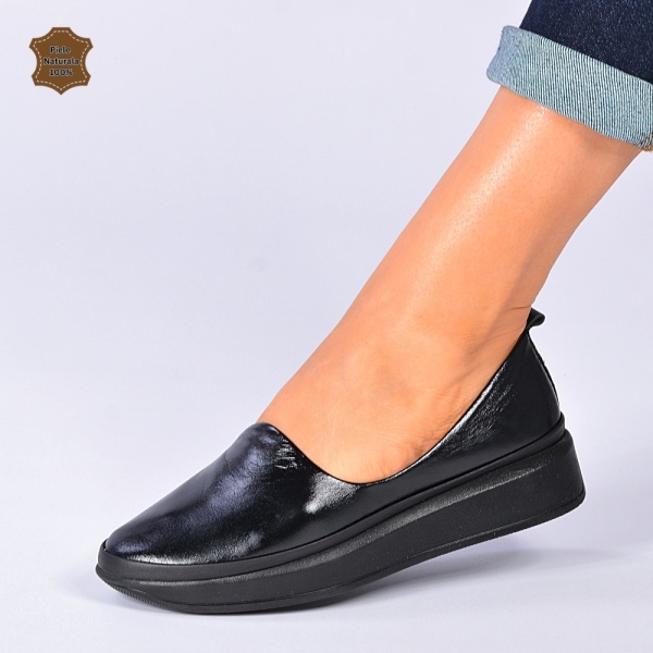 Pantofi Dama Piele Naturala Bliss 3 Negri