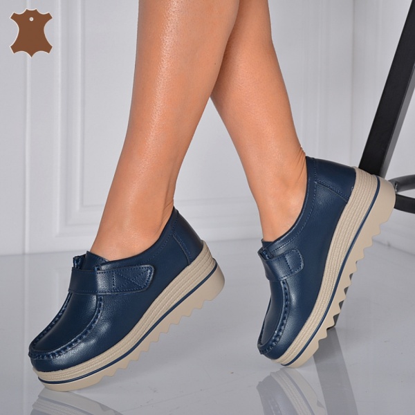 Pantofi Dama Piele Naturala Corso 5 Navy- Need 4 Shoes
