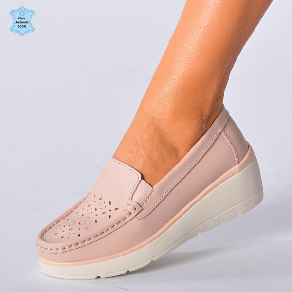 Pantofi Dama Piele Naturala Iuliana Roz- Need 4 Shoes