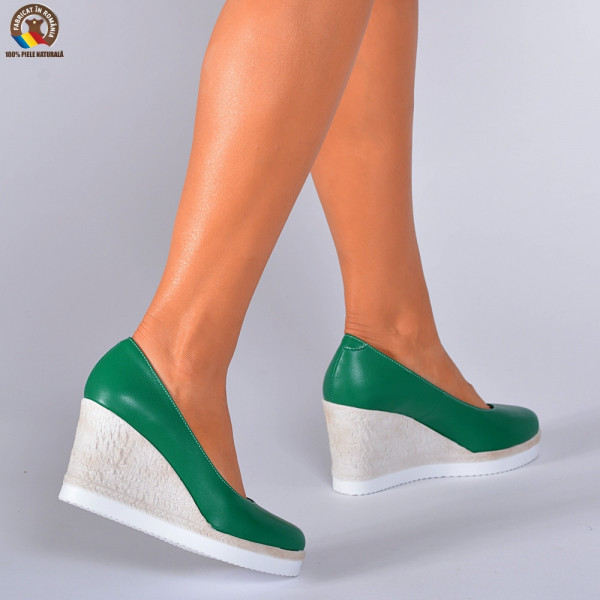Pantofi Dama Piele Naturala Zelyna Verzi