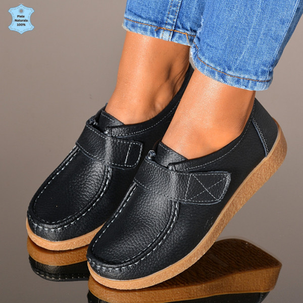 Pantofi Dama Piele Naturala Zora 4 Negri