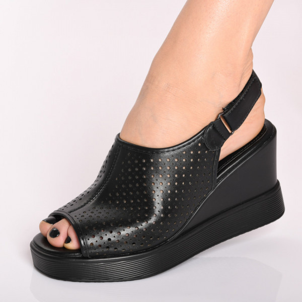 Sandale Cu Platforma Monita Negre