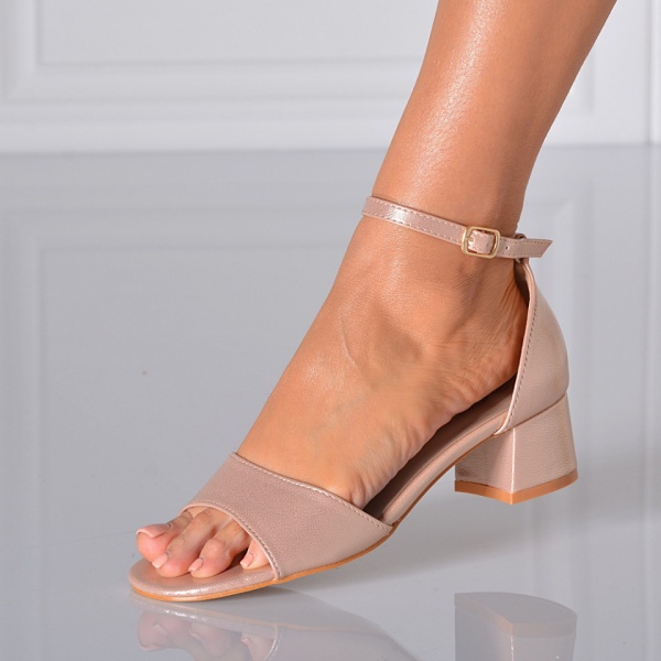 Sandale Dama Cu Toc Carol Roze - Need 4 Shoes