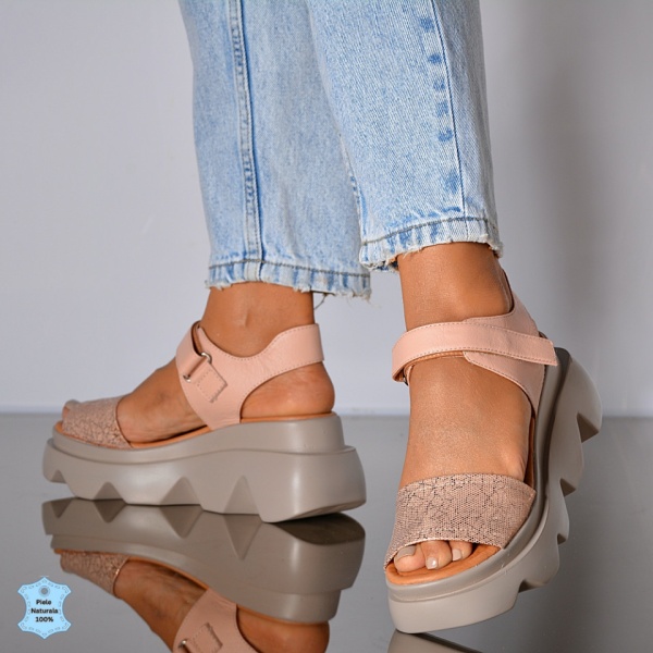 Sandale Piele Naturala Riva Roz- Need 4 Shoes