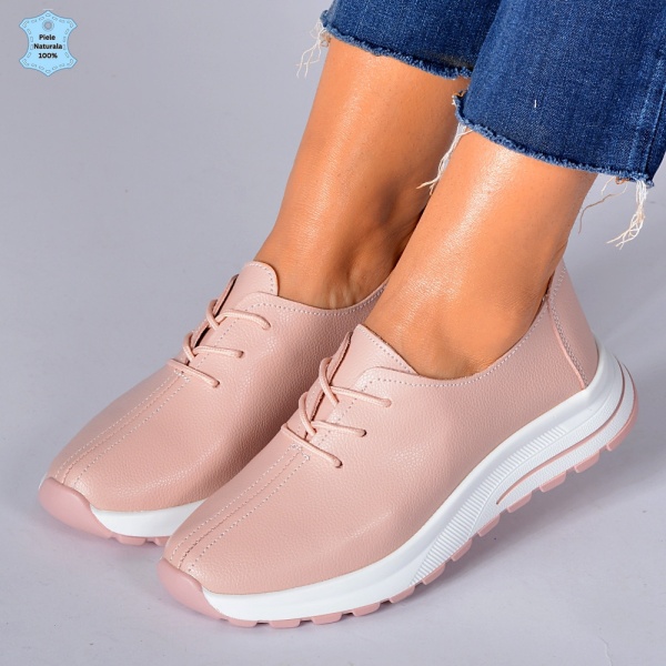 Adidasi Dama Piele Naturala Roua Roz- Need 4 Shoes