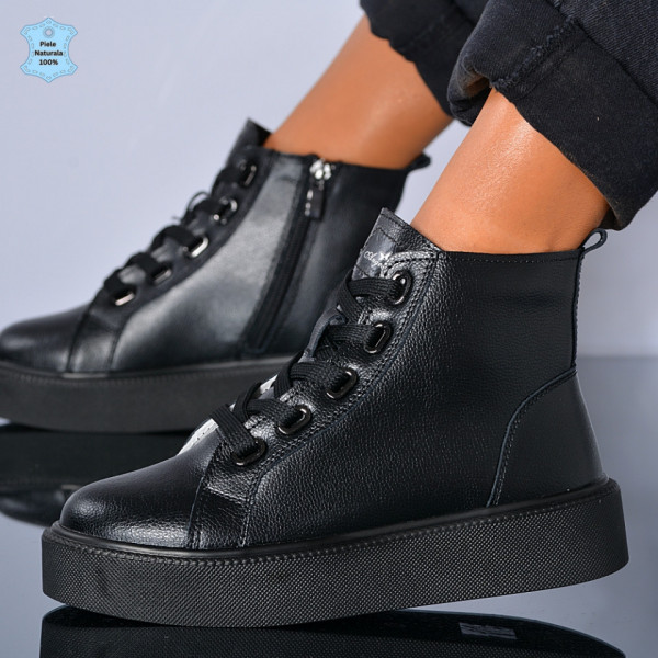 Ghete Dama Piele Naturala Alexia Negre