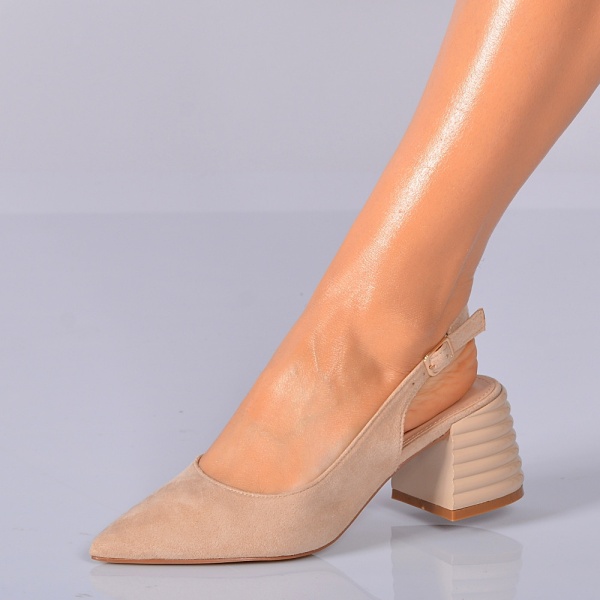 Pantofi Cu Toc Dama Darya Bej- Need 4 Shoes