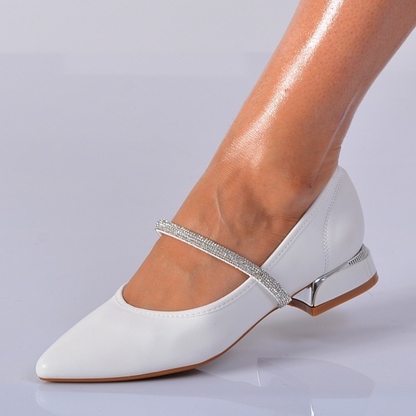 Pantofi Cu Toc Dama Flavy Albi- Need 4 Shoes