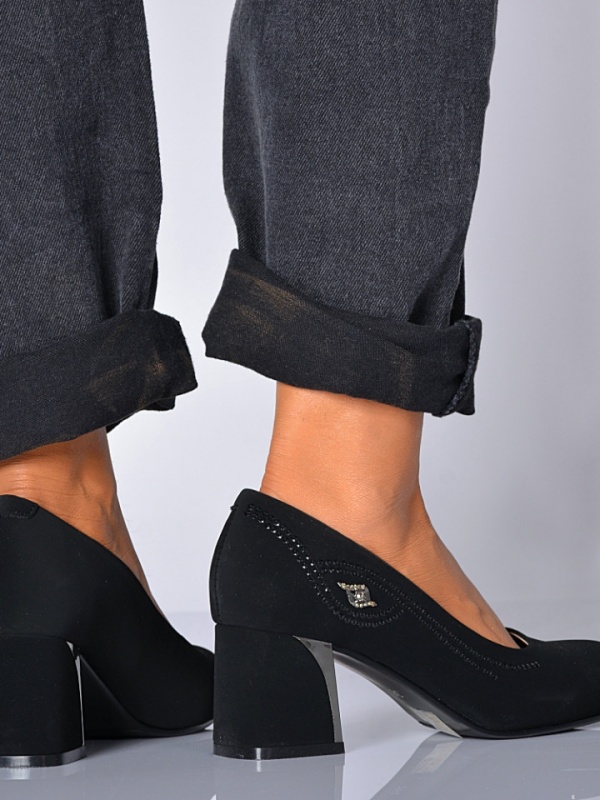 Pantofi Cu Toc Dama Mona Negri- Need 4 Shoes