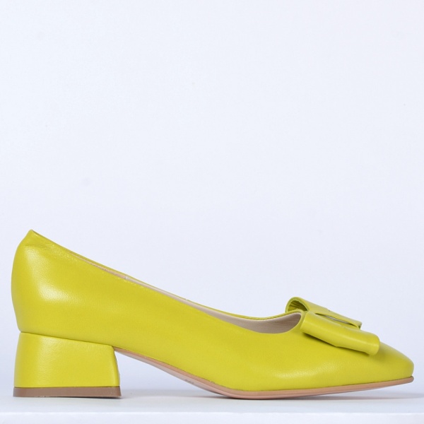 Pantofi Cu Toc Piele Naturala Iness Verzi- Need 4 Shoes