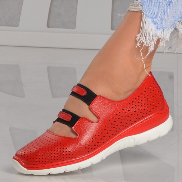 Pantofi Dama Piele Naturala Rimini Rosii- Need 4 Shoes