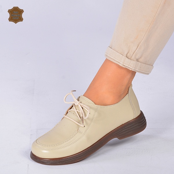 Pantofi Dama Piele Naturala Ziana Bej