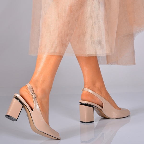 Sandale Dama Cu Toc Bella Nude- Need 4 Shoes