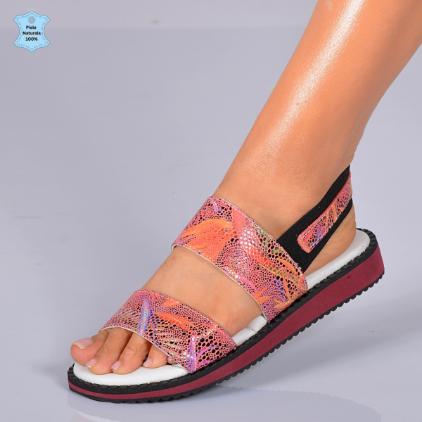 Sandale Dama Piele Naturala Ruby Multicolor