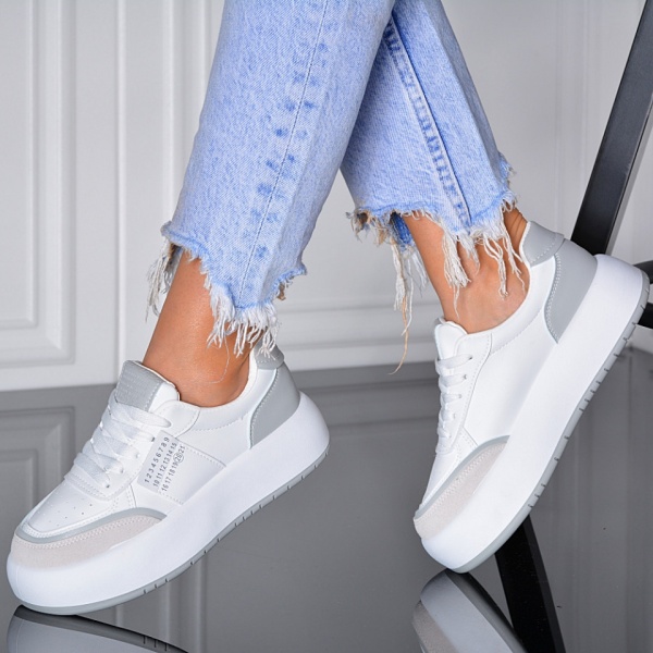 Adidasi Dama Leva Alb/Gri- Need 4 Shoes
