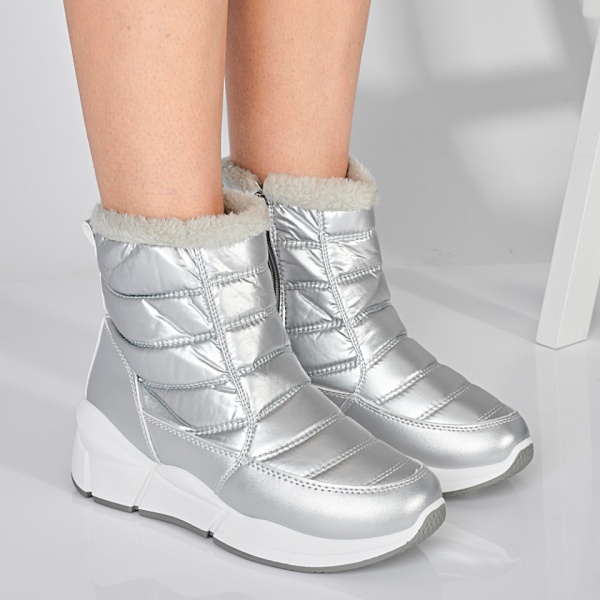 Ghete Dama Imblanite Sergio Argintii- Need 4 Shoes