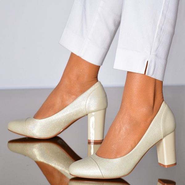 Pantofi Cu Toc Dama Blanca Bej- Need 4 Shoes