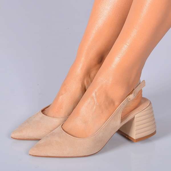 Pantofi Cu Toc Dama Darya Bej- Need 4 Shoes