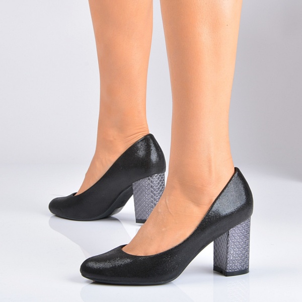 Pantofi Cu Toc Dama Etell 2 Negri- Need 4 Shoes