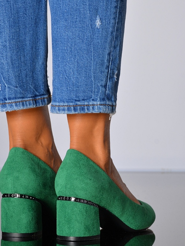 Pantofi Cu Toc Dama Luiza 2 Verzi- Need 4 Shoes