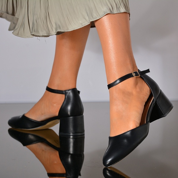 Pantofi Cu Toc Dama Nelya Negri - Need 4 Shoes