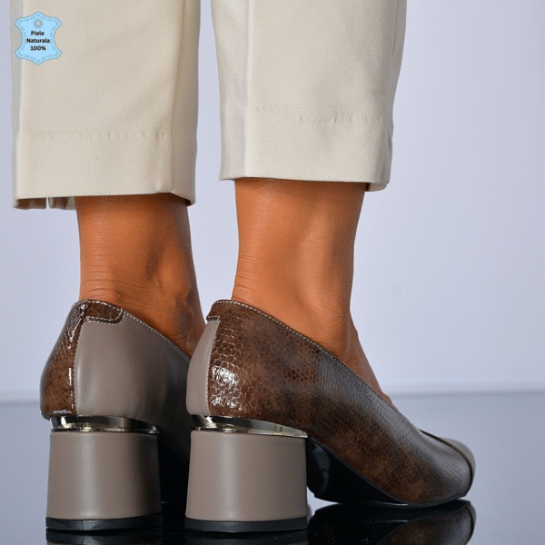 Pantofi Cu Toc Piele Naturala Divia Maro- Need 4 Shoes