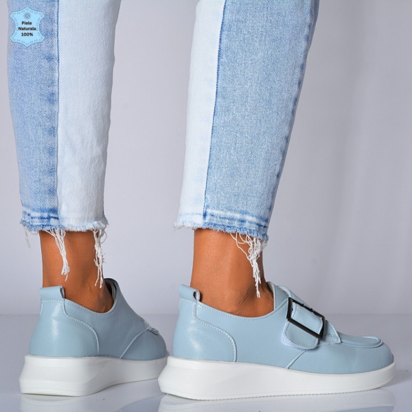 Pantofi Dama Piele Naturala Azdra Albastri- Need 4 Shoes