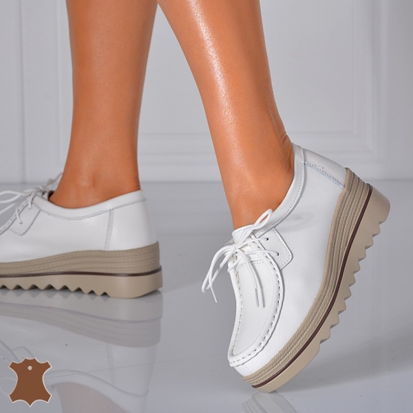 Pantofi Dama Piele Naturala Corso 4 Albi- Need 4 Shoes
