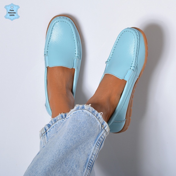 Pantofi Dama Piele Naturala Rolina Albastri- Need 4 Shoes