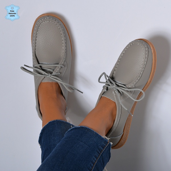 Pantofi Dama Piele Naturala Zora 3 Gri- Need 4 Shoes