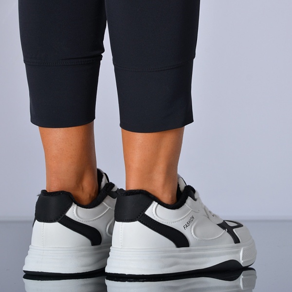 Adidasi Dama Imblaniti Lesly Alb/Negru- Need 4 Shoes