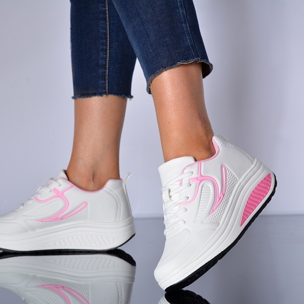 Adidasi Dama Zena 26 Alb/Roz- Need 4 Shoes