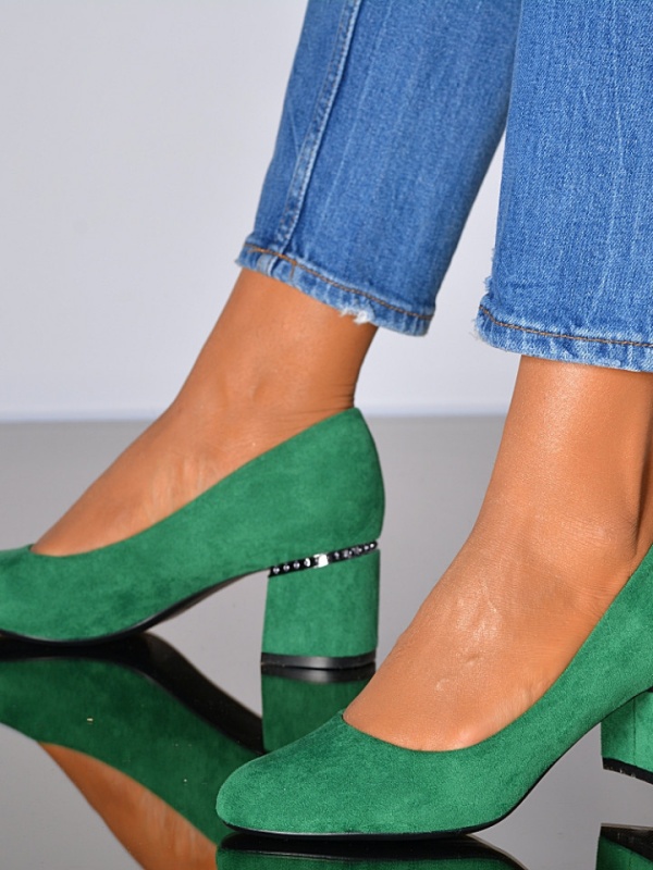 Pantofi Cu Toc Dama Luiza 2 Verzi- Need 4 Shoes