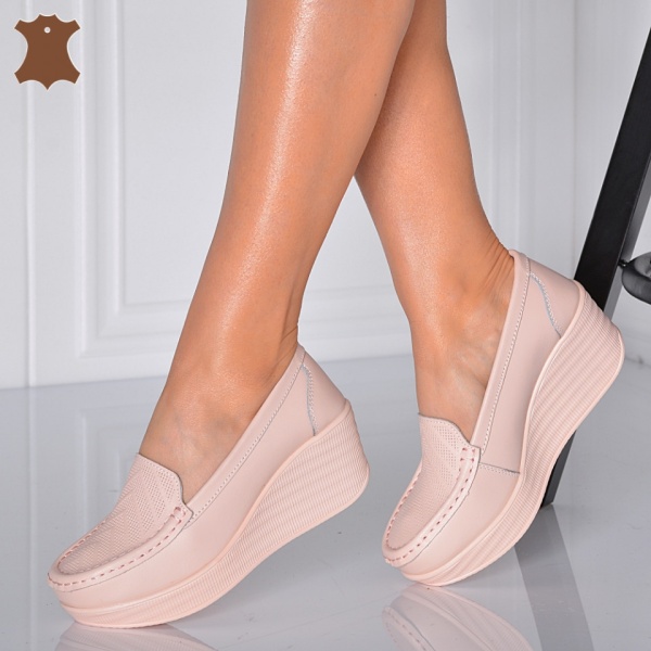 Pantofi Dama Piele Naturala Arien  Roz- Need 4 Shoes