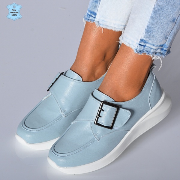 Pantofi Dama Piele Naturala Azdra Albastri- Need 4 Shoes