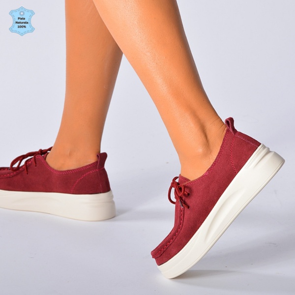 Pantofi Dama Piele Naturala Marllen Bordo- Need 4 Shoes
