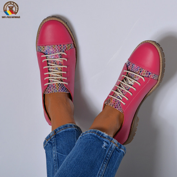 Pantofi Dama Piele Naturala Melysa Fuchsia