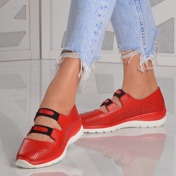 Pantofi Dama Piele Naturala Rimini Rosii- Need 4 Shoes