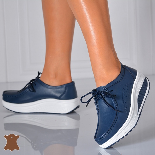Pantofi Dama Piele Naturala Zena 5 Navy- Need 4 Shoes