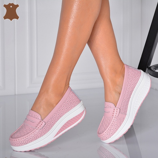 Pantofi Dama Piele Naturala Zena 7 Roz- Need 4 Shoes