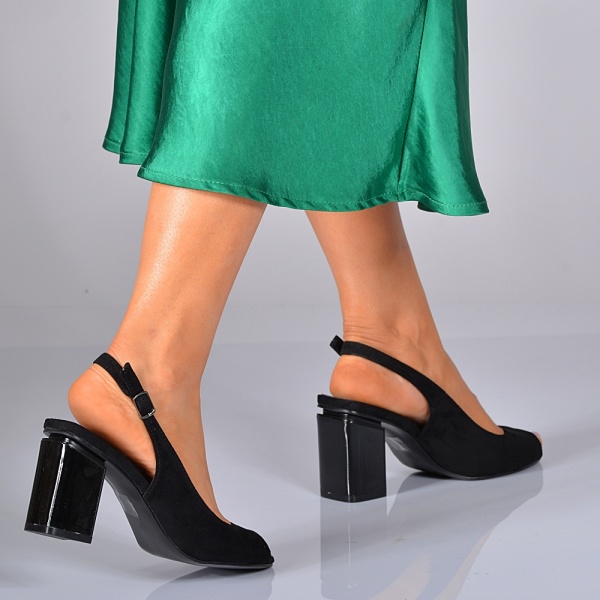 Sandale Dama Cu Toc Bella 2 Negre- Need 4 Shoes