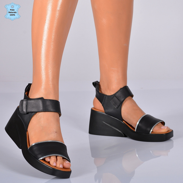 Sandale Piele Naturala Gemma 2 Negre