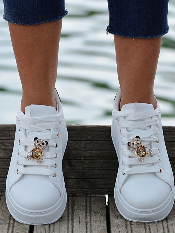 Adidasi Dama Reya Alb/Negru- Need 4 Shoes
