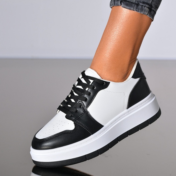 Adidasi Dama Sophy Alb/Negru- Need 4 Shoes