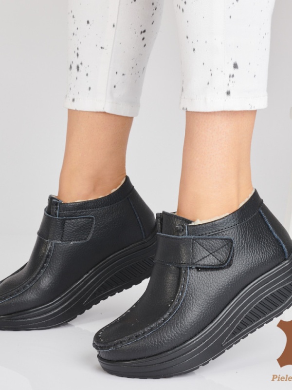 Ghete dama Piele Naturala Danilo Negre - Need 4 Shoes