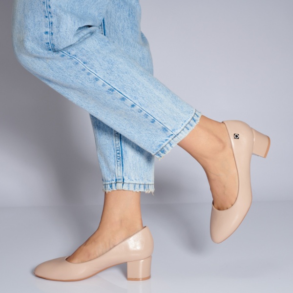 Pantofi Cu Toc Dama Melina Bej- Need 4 Shoes