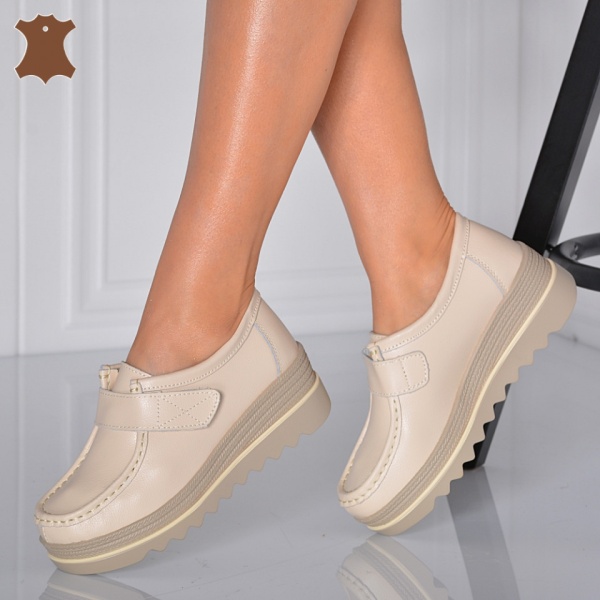 Pantofi Dama Piele Naturala Corso 5 Bej- Need 4 Shoes