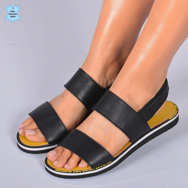 Sandale Dama Piele Naturala Roberta Negre- Need 4 Shoes