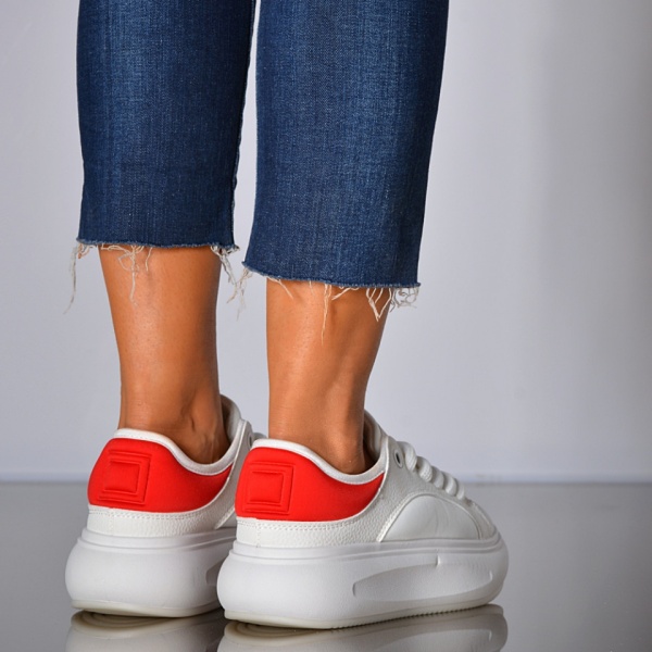 Adidasi Dama Jordy Alb/Rosu- Need 4 Shoes